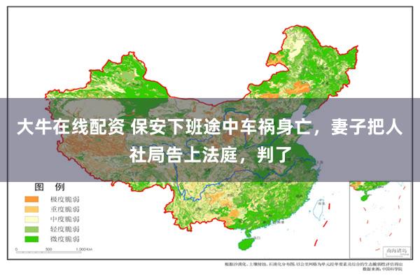 大牛在线配资 保安下班途中车祸身亡，妻子把人社局告上法庭，判了