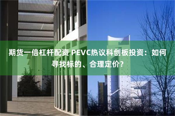 期货一倍杠杆配资 PEVC热议科创板投资：如何寻找标的、合理定价？