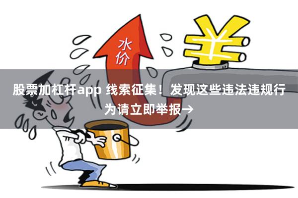 股票加杠杆app 线索征集！发现这些违法违规行为请立即举报→