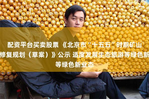 配资平台买卖股票 《北京市“十五五”时期矿山生态修复规划（草案）》公示 适度发展生态旅游等绿色新业态